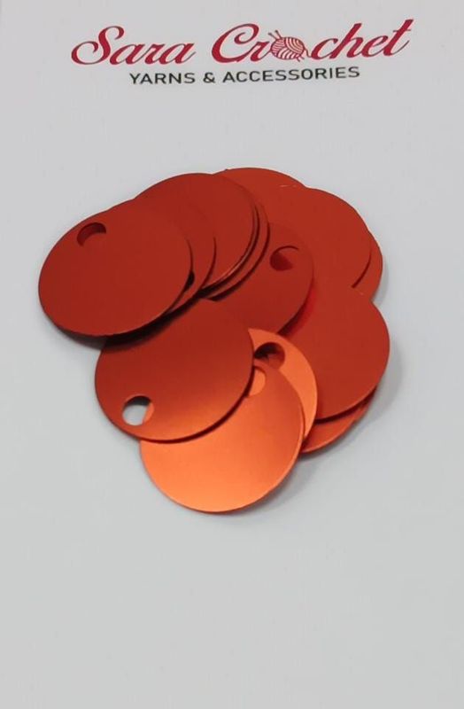 Round Flat Sequin 30mm - Orange