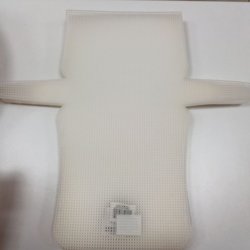 White Plastic Canvas Bag Shape 45 cm x 21 cm. 3mm