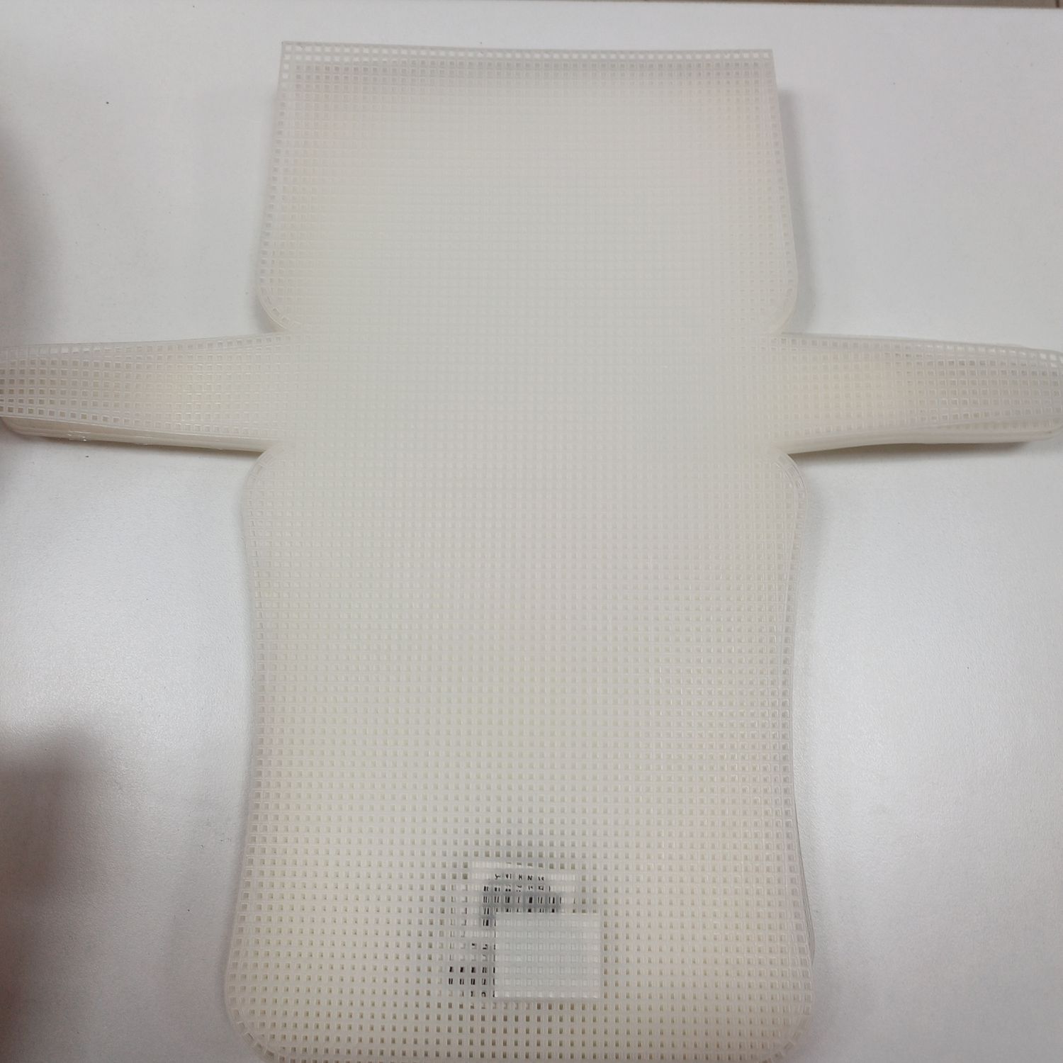 White Plastic Canvas Bag Shape 45 cm x 21 cm. 3mm