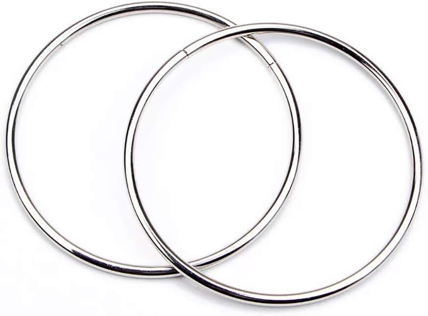 1 Pair Cirlcular Handle Silver - 15 CM