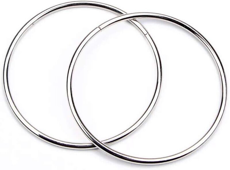 1 Pair Cirlcular Handle Silver - 15 CM