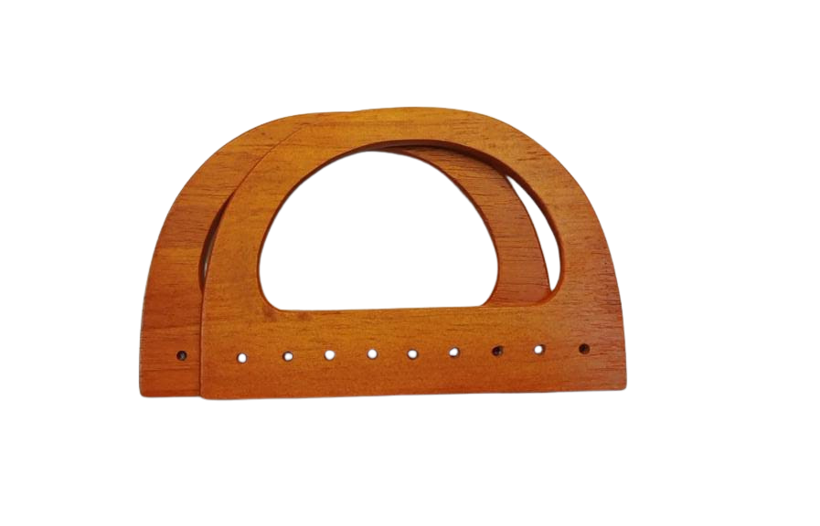Pair Wooden Half Circle Handle - 12 cm