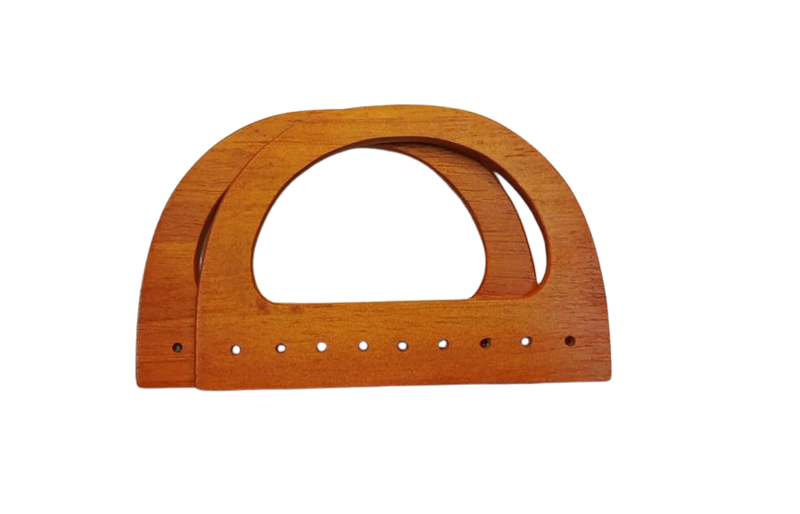 Pair Wooden Half Circle Handle - 12 cm