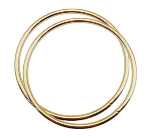 Gold handle circular pair - 15 CM