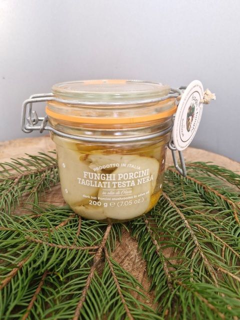 Funghi porcini tagliati testa nera in olio d'oliva 200G