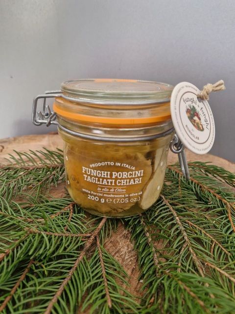 Funghi porcini tagliati chiari in olio d'oliva 200g