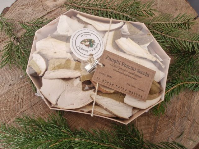 Funghi Porcini Secchi 30g Extra Vassoio Carta Ottagonale