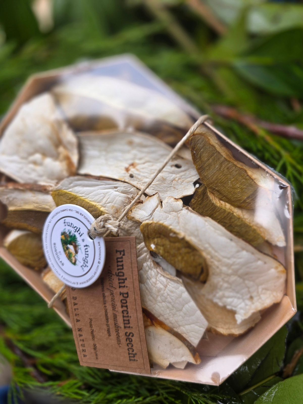 Funghi Porcini Secchi 30g Extra Vassoio Carta Ottagonale