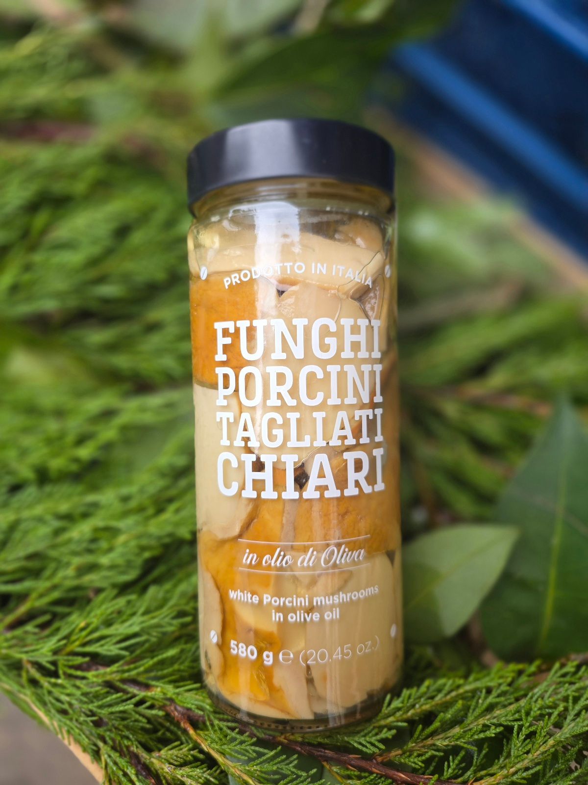 Funghi porcini tagliati chiari in olio d'oliva 580g