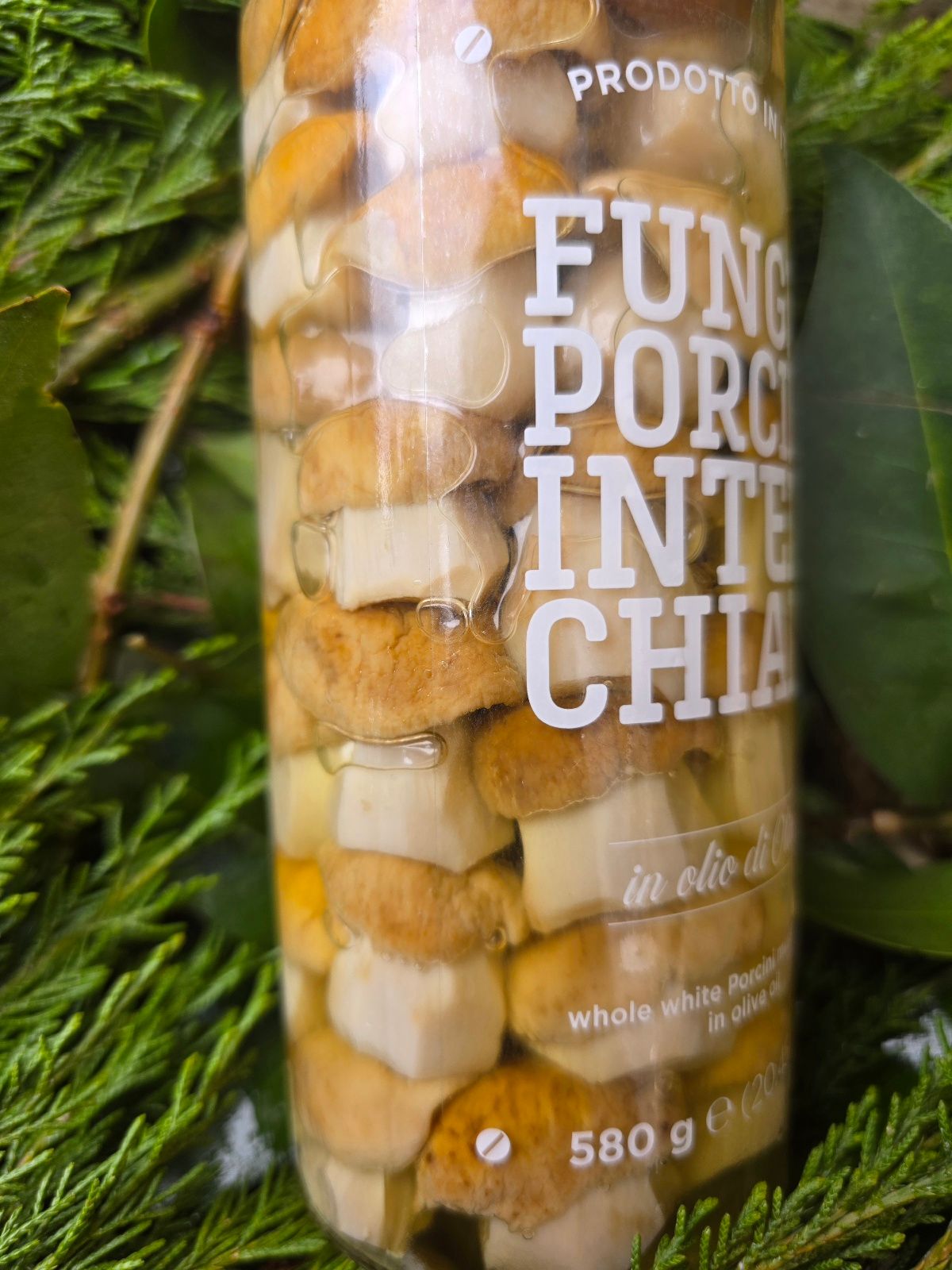 Funghi porcini interi chiari in olio d'oliva 580g