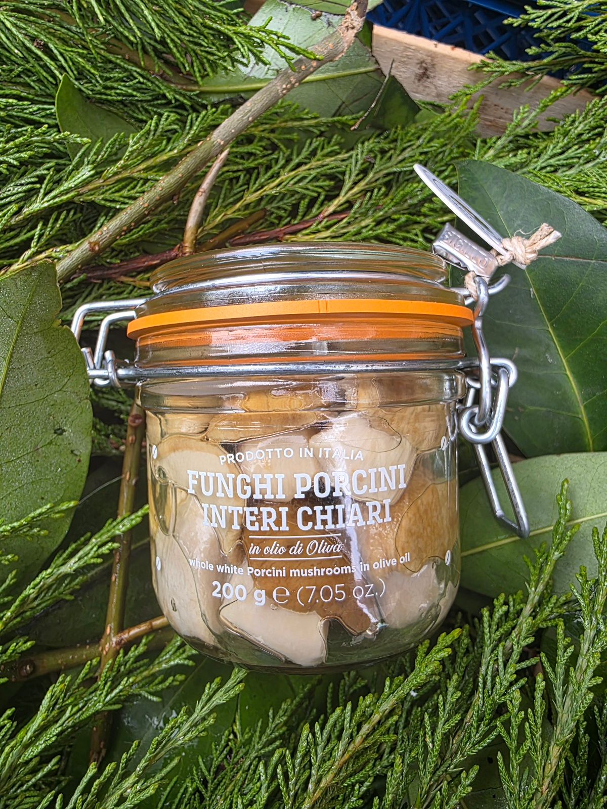 Funghi porcini interi chiari in olio d'oliva 200g