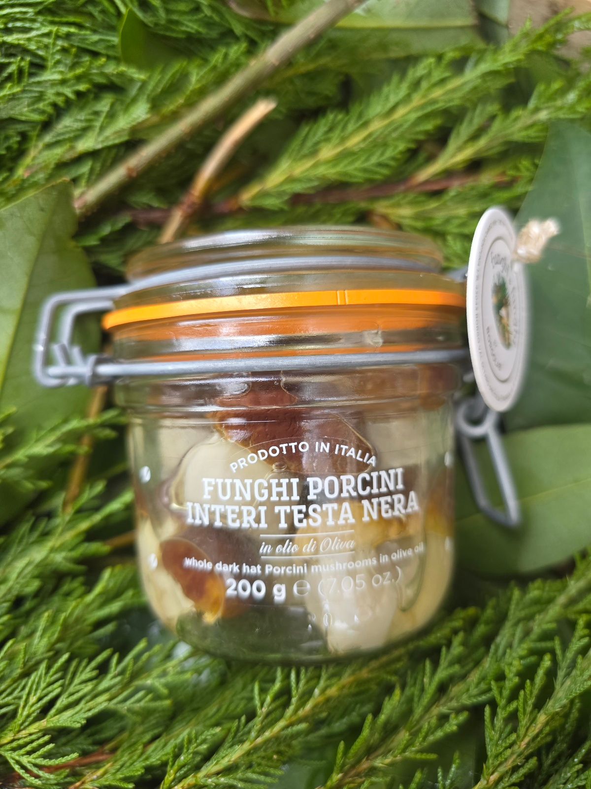 Funghi porcini interi testa nera in olio d'oliva 200g
