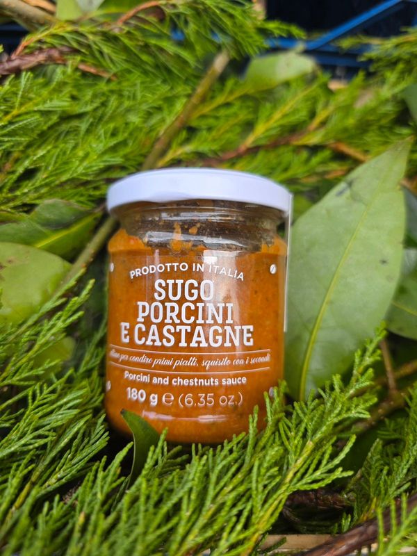 Sugo con funghi porcini e castagne 180g