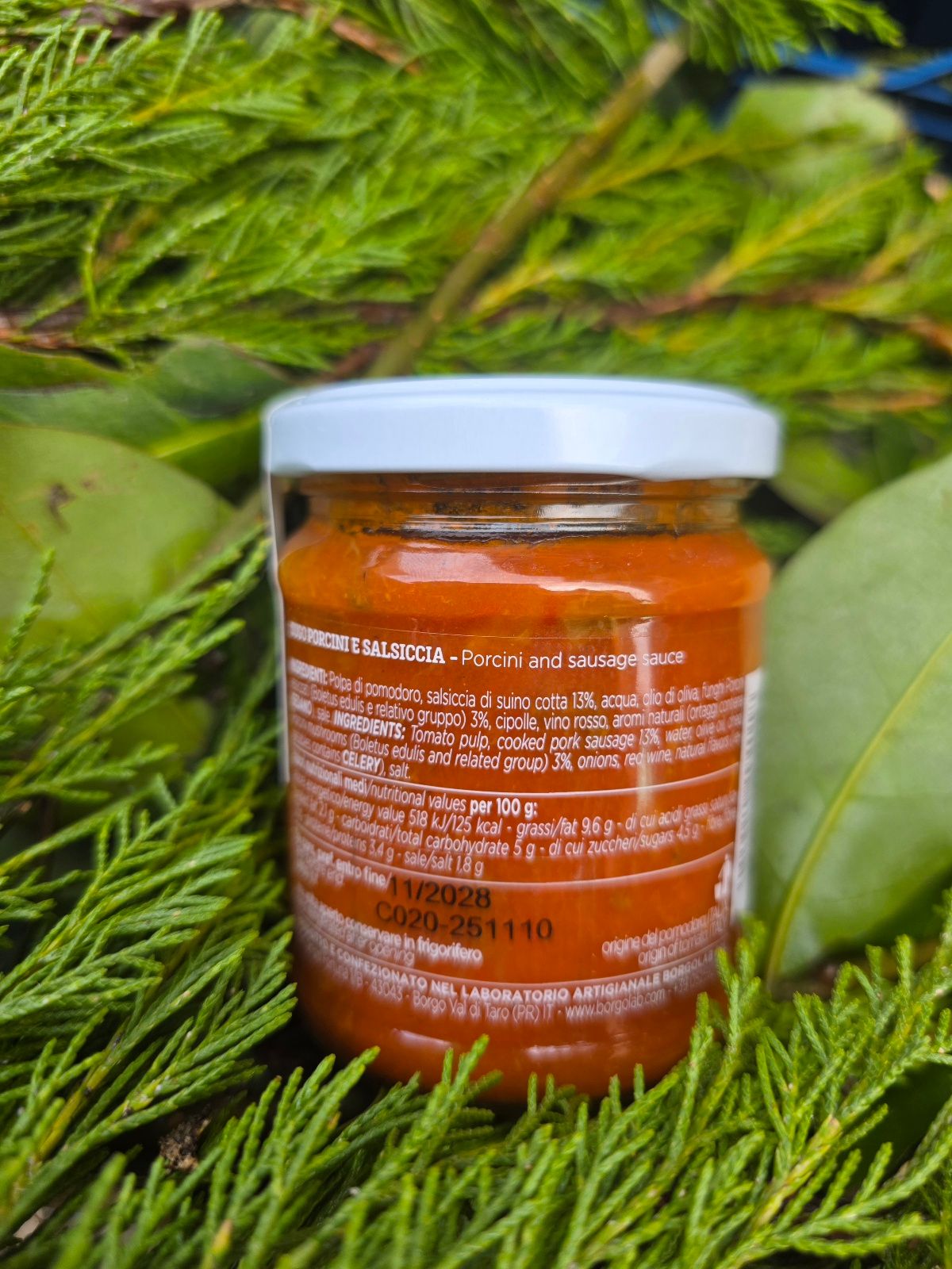 Sugo con funghi porcini e salsiccia 180g