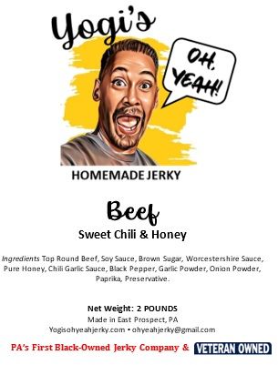 2 LBS. Sweet Chili and Honey Beef Jerky