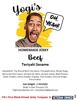 2 LBS. Teriyaki Sesame Beef Jerky