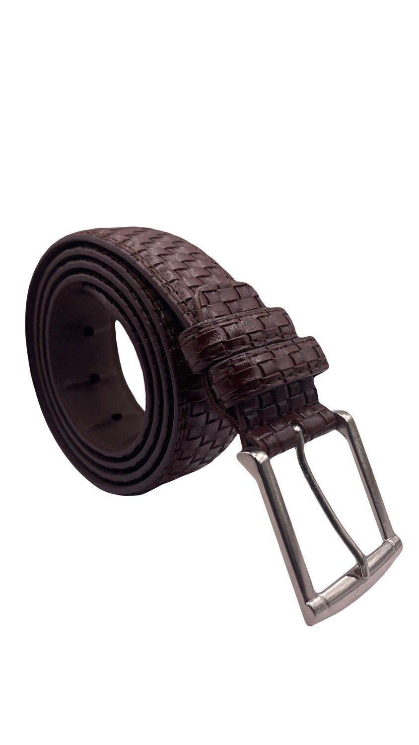 CINTURON CON GRABADO CAFÉ