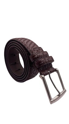 CINTURON CON GRABADO CAFÉ