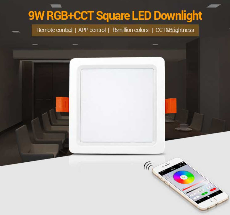 MiLight Downlight Square RGBCCT 9W FUT064