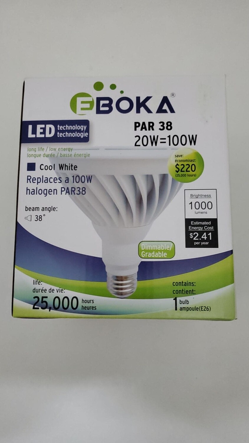 PAR38 Bulb 5000K 15.5W Dimmable Eboka