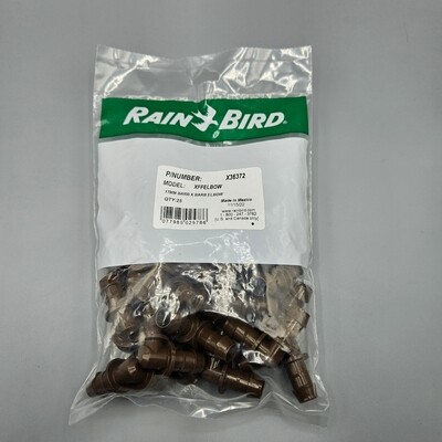 Bag of 25 - Barbed Elbow 17mm x 17mm for Rain Bird XF Dripline Bag of 25 - Barbed Elbow 17mm x 17mm for Rain Bird XF Dripline