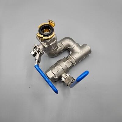 1 1" Stainless Steel valve with 1" Hand Point, pre made