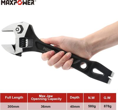 MAXPOWER Adjustable Wrench / Spanner 300mm