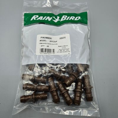 Bag of 25 - Barbed Pipe Coupler 17mm for Rain Bird XF Dripline Bag of 25 - Barbed Pipe Coupler 17mm for Rain Bird XF Dripline