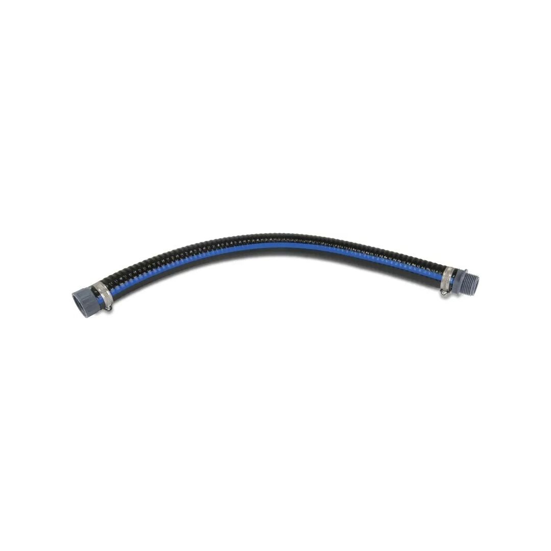 Profec Suction and pressure hose PVC/steel 1" male thread x female thread 12bar 0.9bar black/blue 0.8m type Heavy-Flex Black assembled