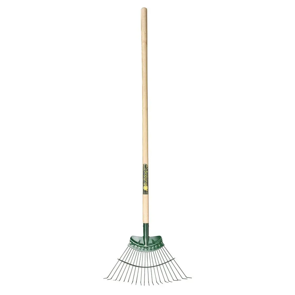 Bulldog Springbok Lawn Rake 48" - 20 Tines - Straight Hardwood Handle