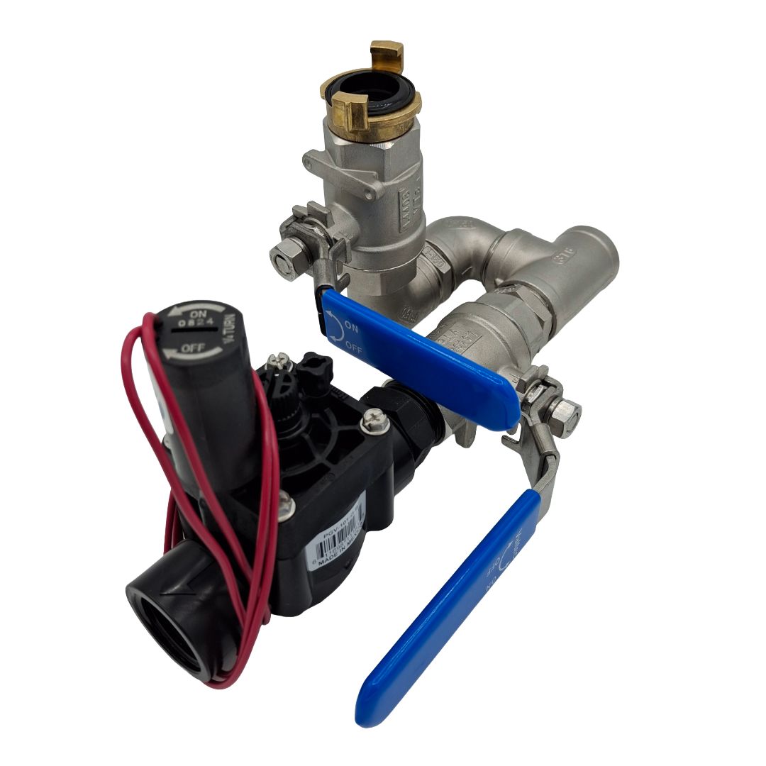1" Stainless Steel Valve with 1" Hand Point inc Hunter PGV Solenoid Valve