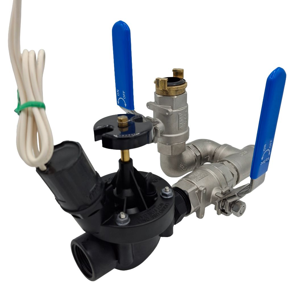 1" Stainless Steel Valve with 1" Hand Point inc Rain Bird PEB Solenoid Valve