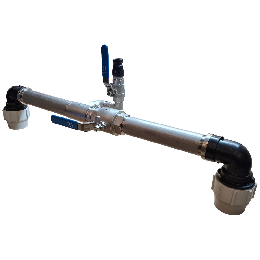 Pre-Made Replacement to Widely Used 2" Stainless Steel Isolation Valve with 1" Hand Point