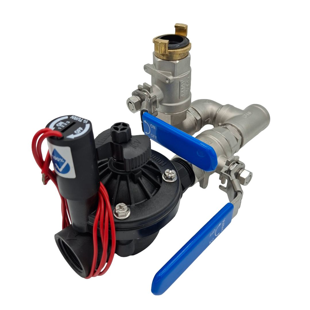 1" Stainless Steel Valve with 1" Hand Point inc Hunter ICV Solenoid Valve