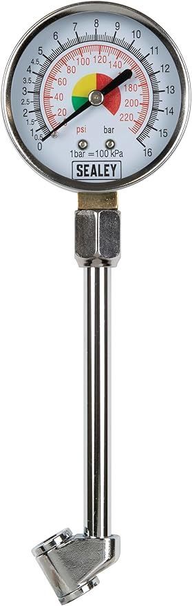 Air Pressure Testing Gauge 220psi/16 bar