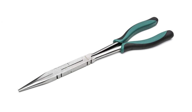 Double X-Pliers with Straight Long-Nose Jaws