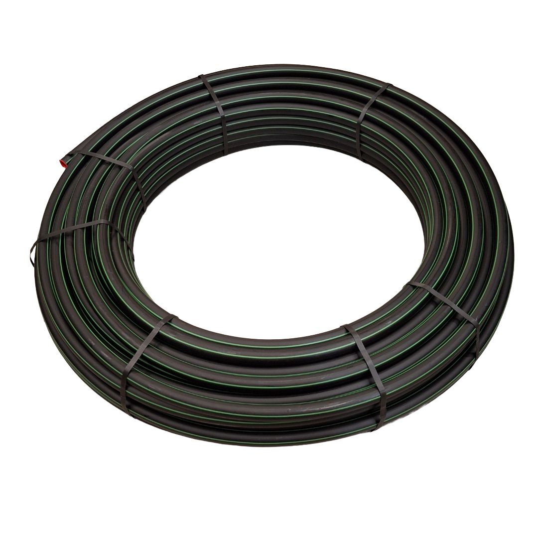 Black with Green Stripe Poly Pipe Black with Green Stripe Poly Pipe