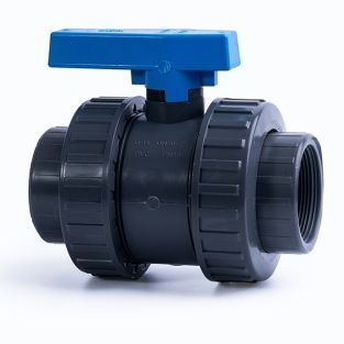 PVC OMEGA D/U Ball Valve Threaded BSP (EPDM)