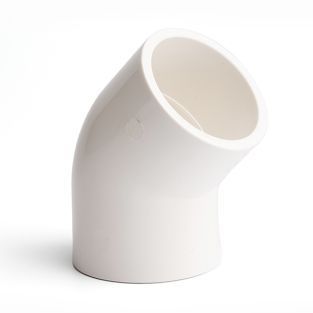 White-Pool Plain Elbow 45°