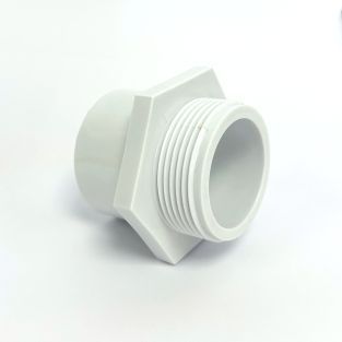 White-Pool Adaptor Barrel Nipple Plain/BSP (M) White-Pool Adaptor Barrel Nipple Plain/BSP (M)