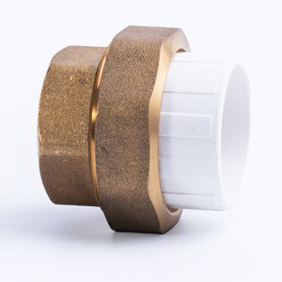 White-Pool Adaptor Composite Union Plain to BSP (F/F)