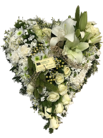 Cœur blanc et vert