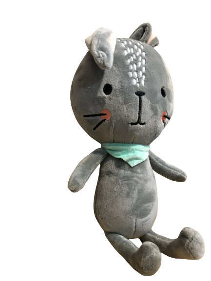 Peluche lapin gris