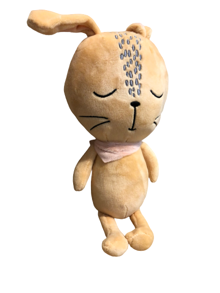 Peluche lapin jaune