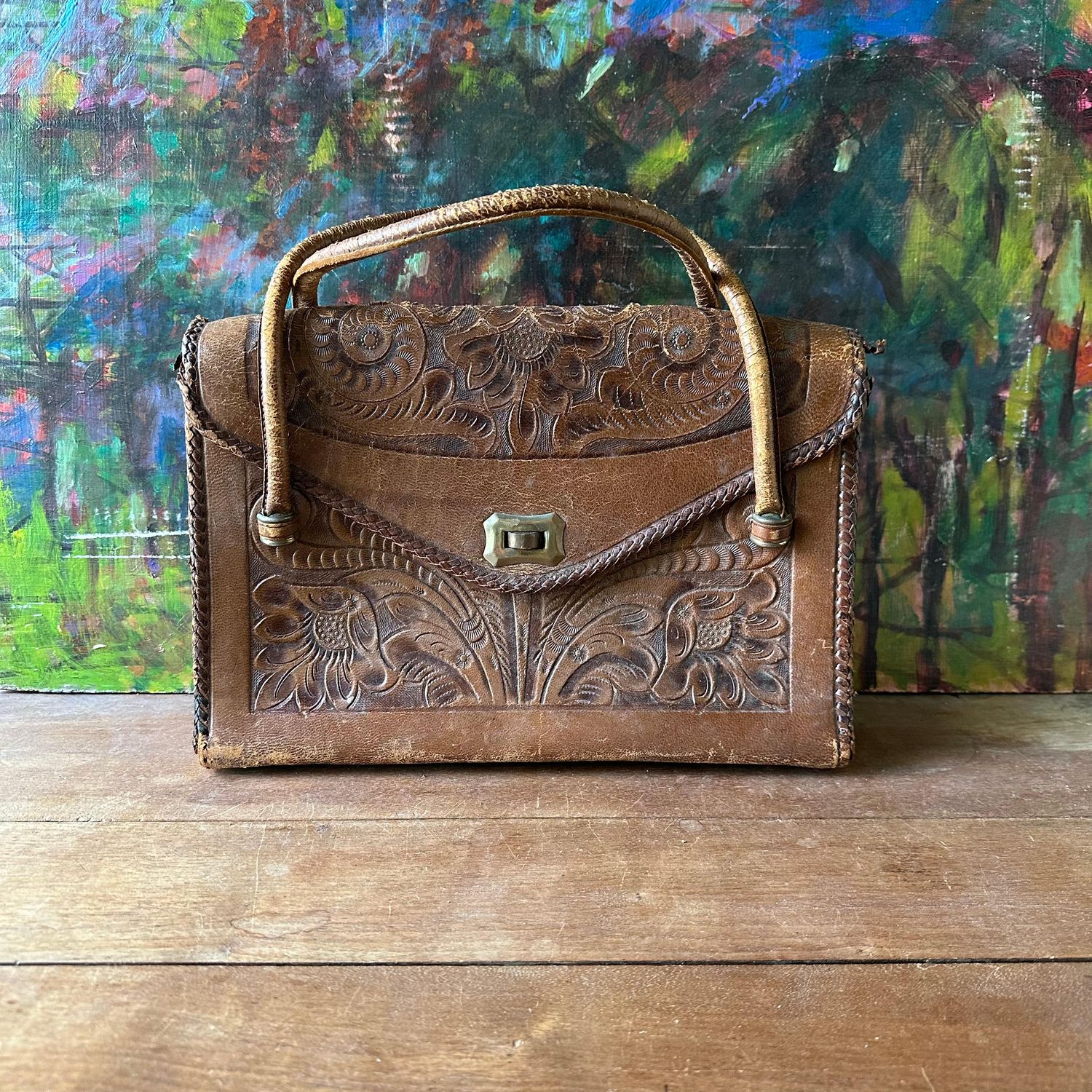 Gaitan Genuine Leather Hand Tooled Purse