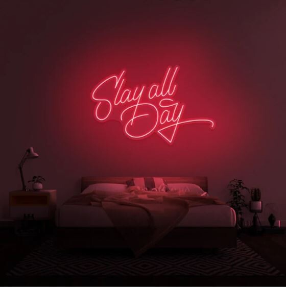 Slay All Day LED Neon Colored Sign