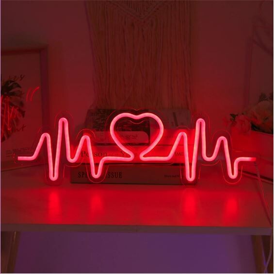 Heartbeat LED Neon Colored Light