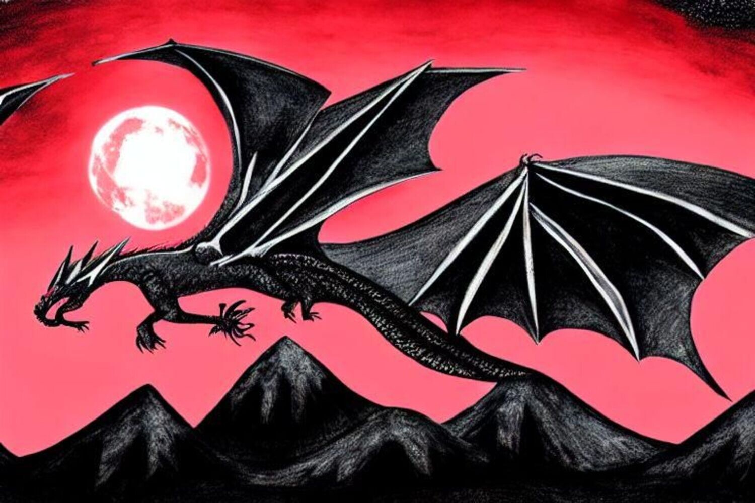 Red Sky Dragon Sketch