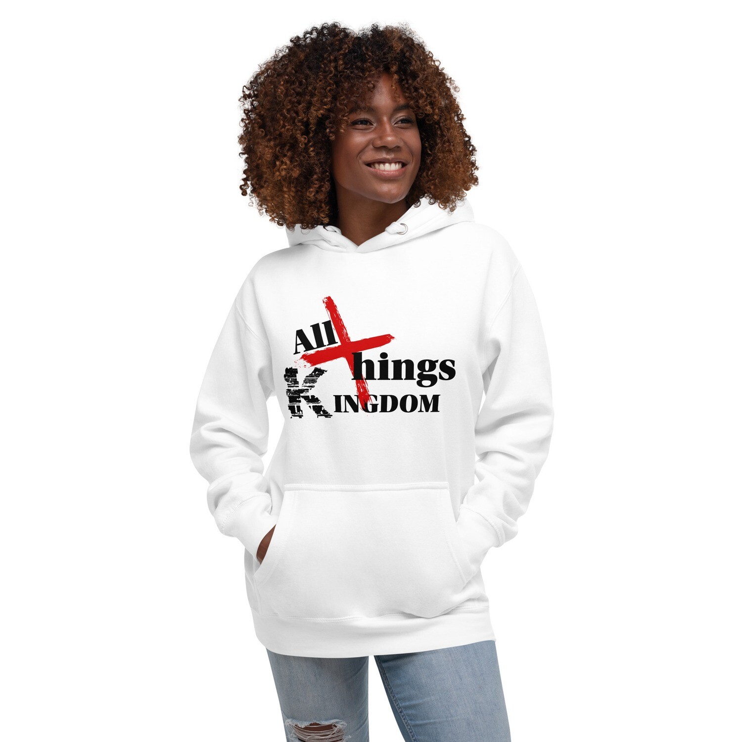 All Things Kingdom BLK logo Hoodie (100% cotton)