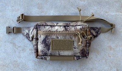 Fanny Pack: Natural Camo 600d (Regular Size); TQ Elastic &amp; Velcro Loop